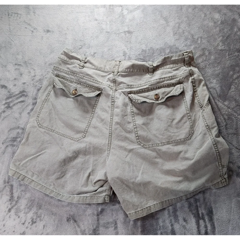 Banana Republic Safari Travel Shorts Mens 35 Green Cargo Utility Hiking 80s VTG